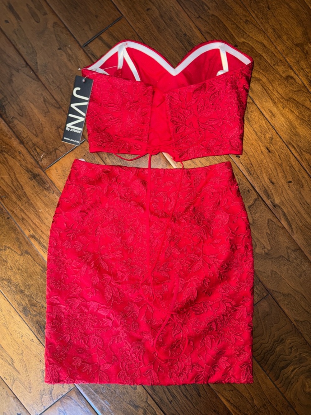 Jovani 2piece red set sz 6 - Picture 2 of 4